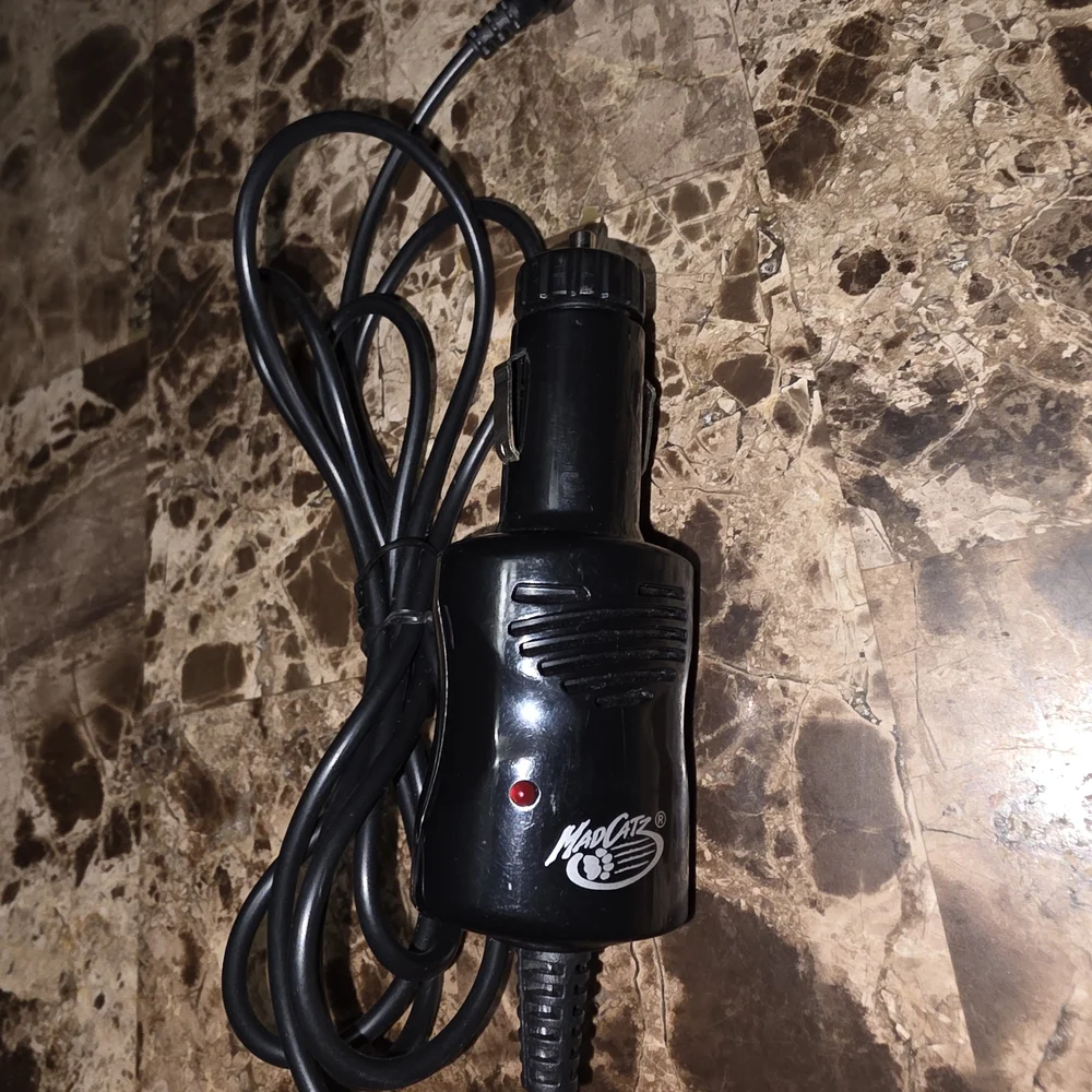 GAMEBOY ORIGINAL SYSTEM Black Car Cigarette Lighter Power Adapter with Long Cord